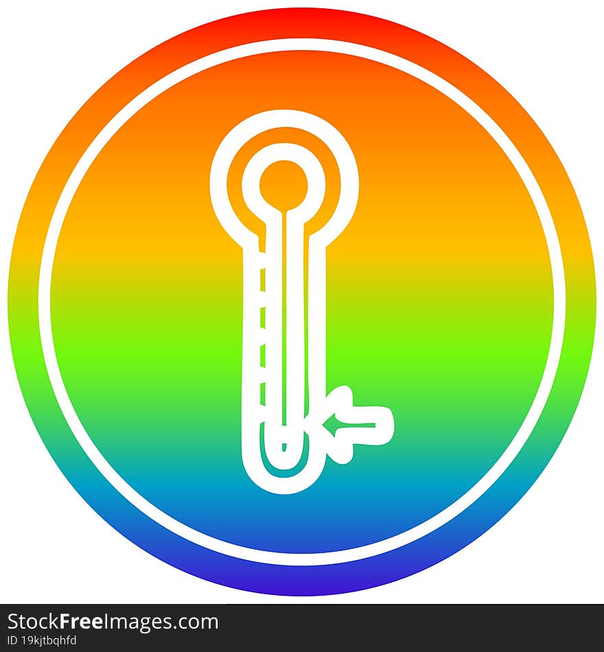 low temperature circular in rainbow spectrum