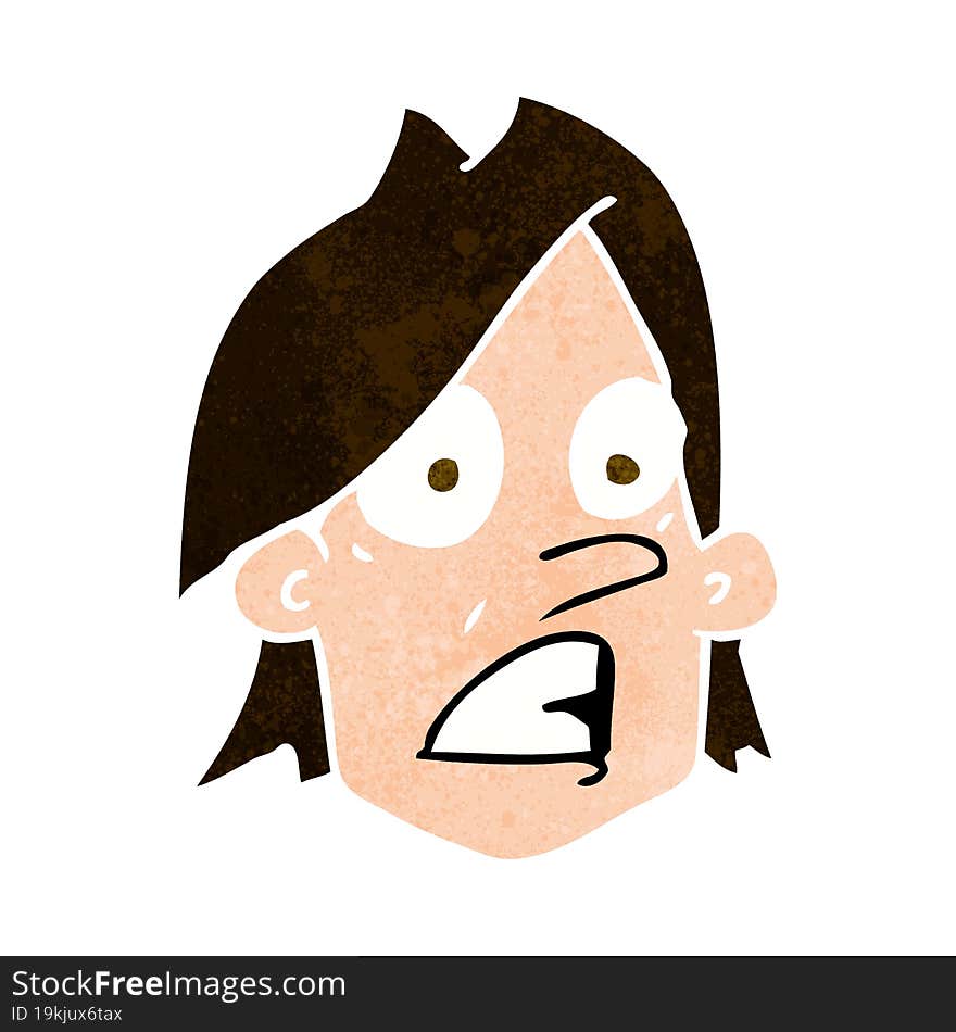 Cartoon Frightened Face