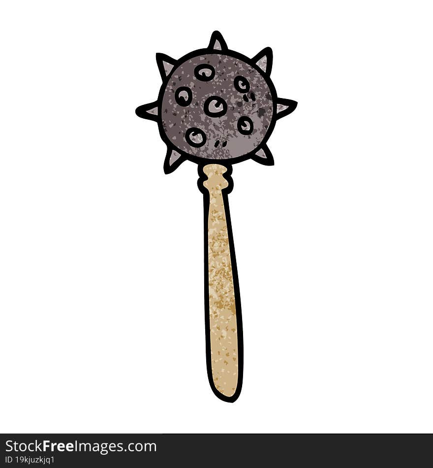 cartoon doodle medieval mace