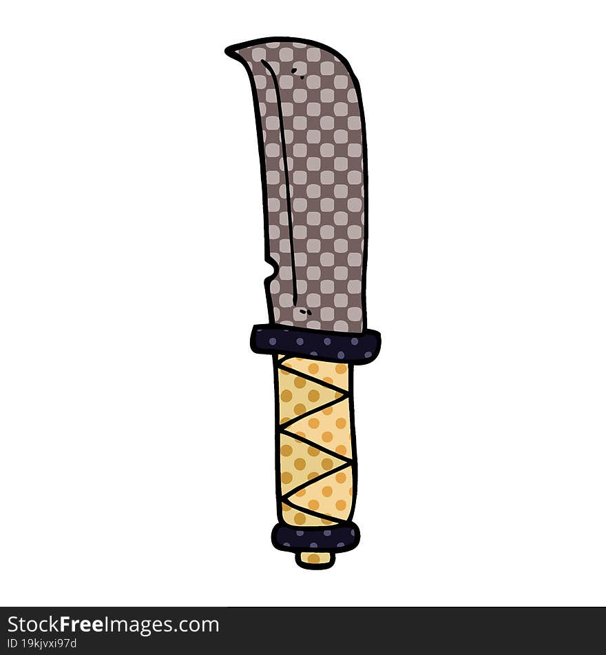 cartoon doodle of a knife