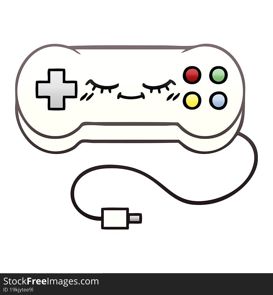 Gradient Shaded Cartoon Game Controller