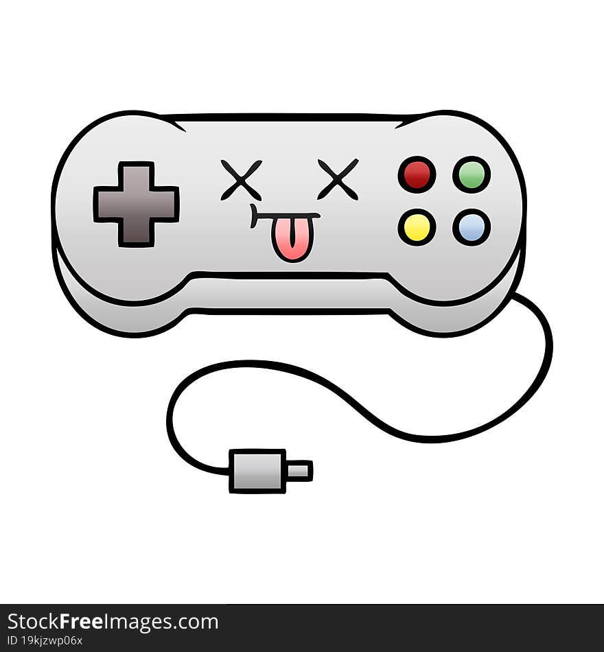 gradient shaded cartoon game controller