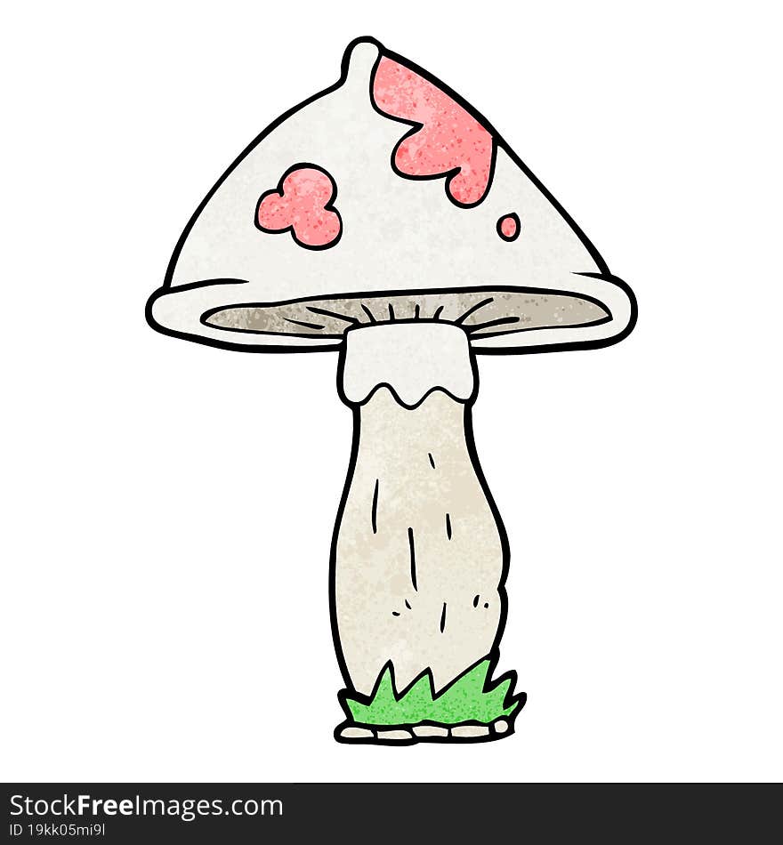 textured cartoon mushroom