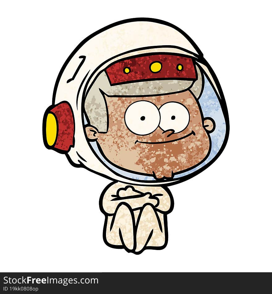 happy astronaut cartoon. happy astronaut cartoon