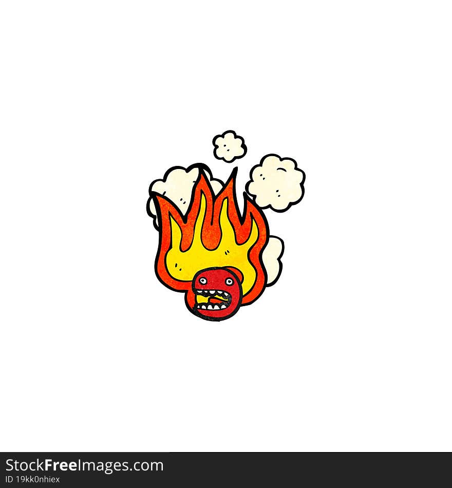 Flaming Emoticon Face Symbol