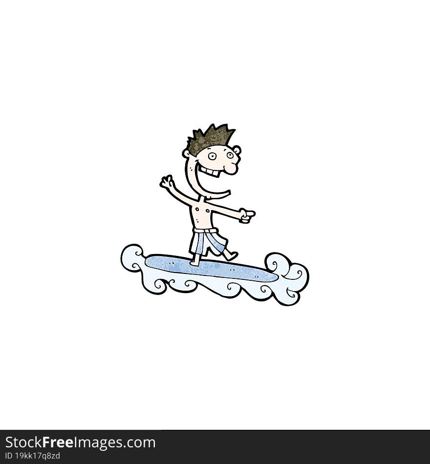 cartoon surfer