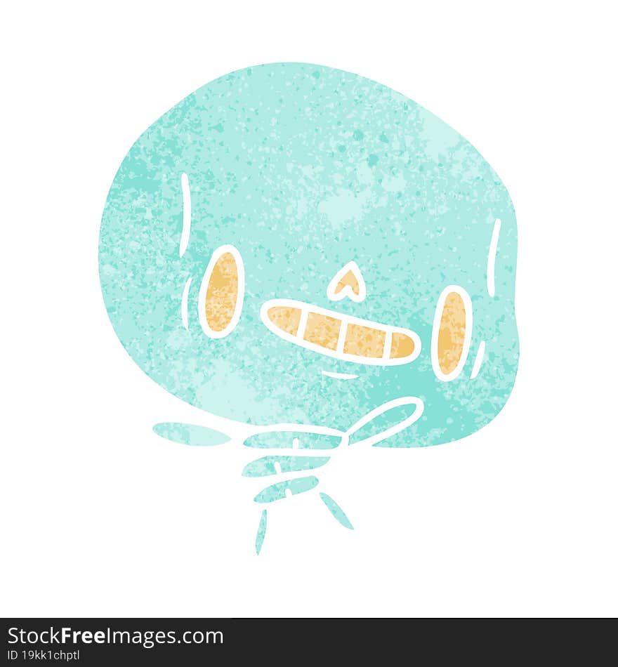 retro cartoon kawaii cute dead skeleton