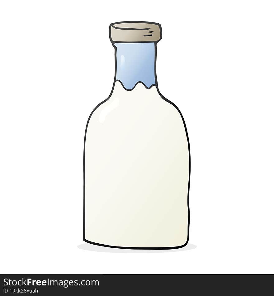 cartoon milk bottle