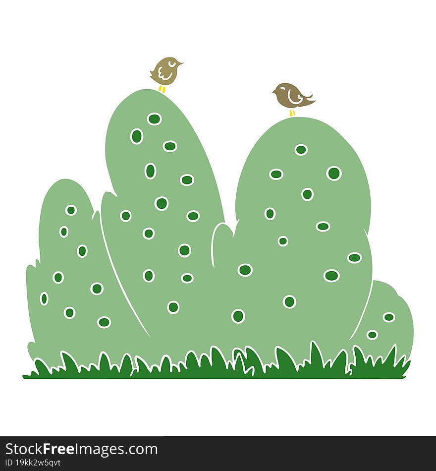 flat color style cartoon hedge