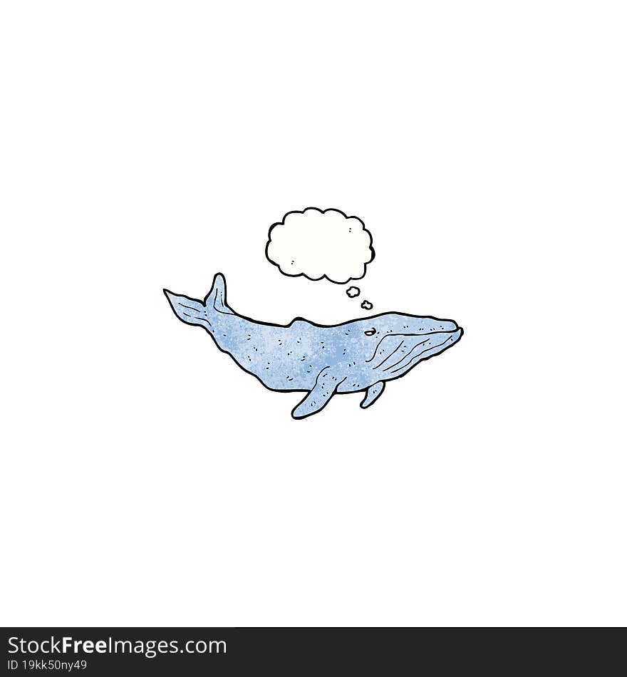 Cartoon Whale With Thought Bubble