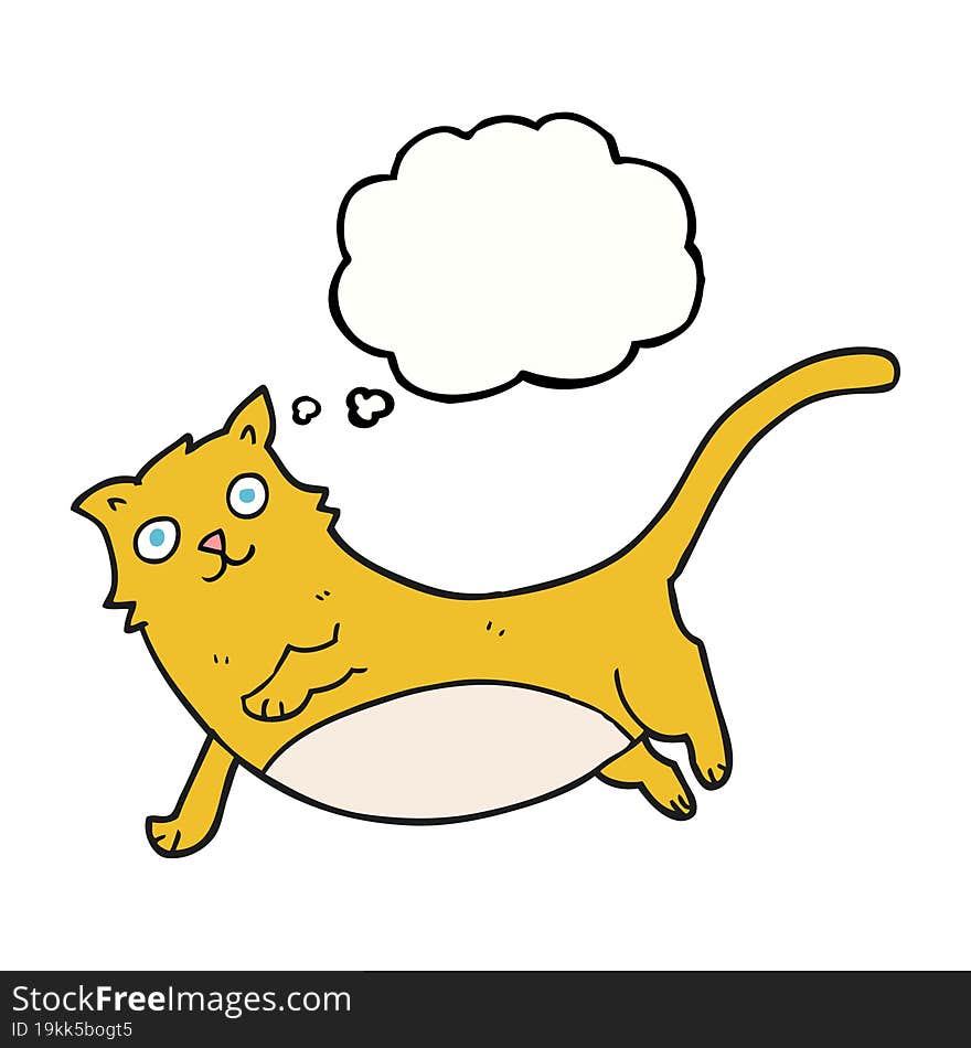 Thought Bubble Cartoon Cat