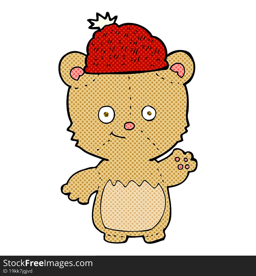 cartoon bear in hat