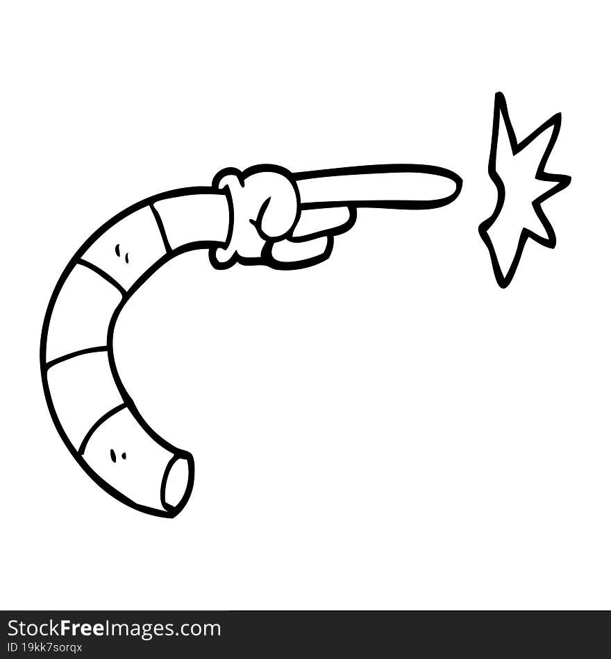 Line Drawing Cartoon Arm Gesture