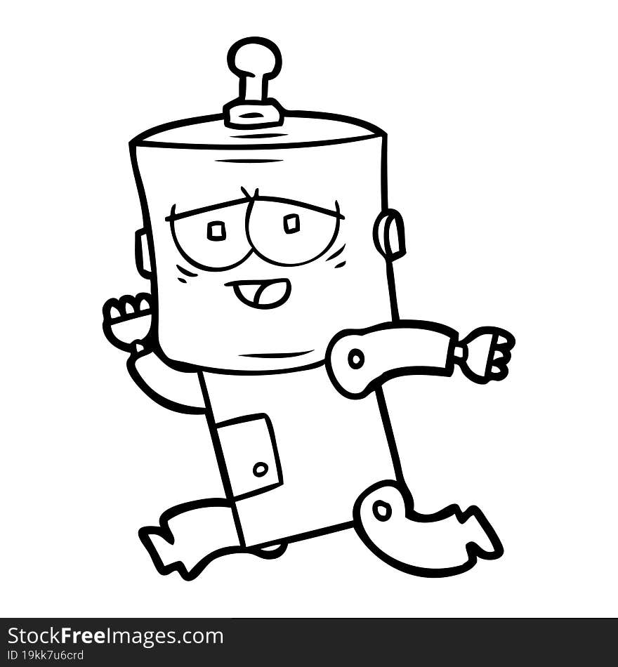 cartoon robot. cartoon robot