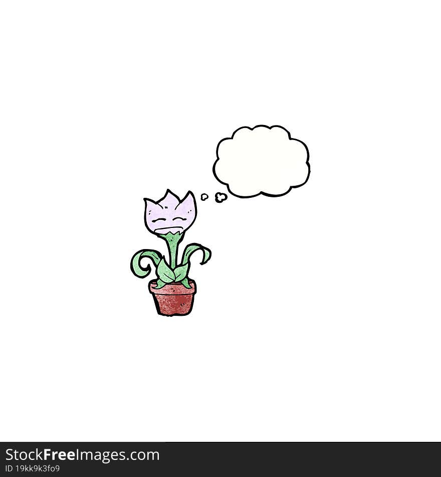 flower with thought bubble