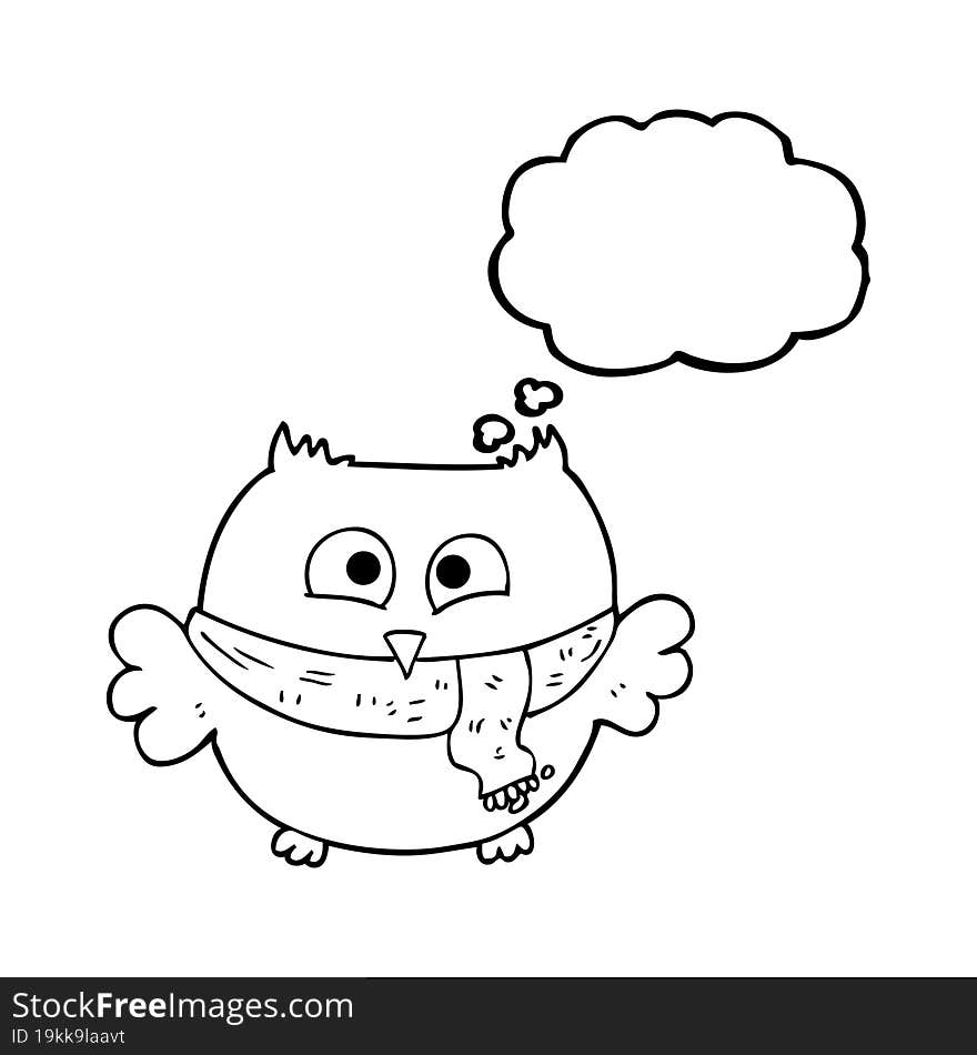 Thought Bubble Cartoon Owl