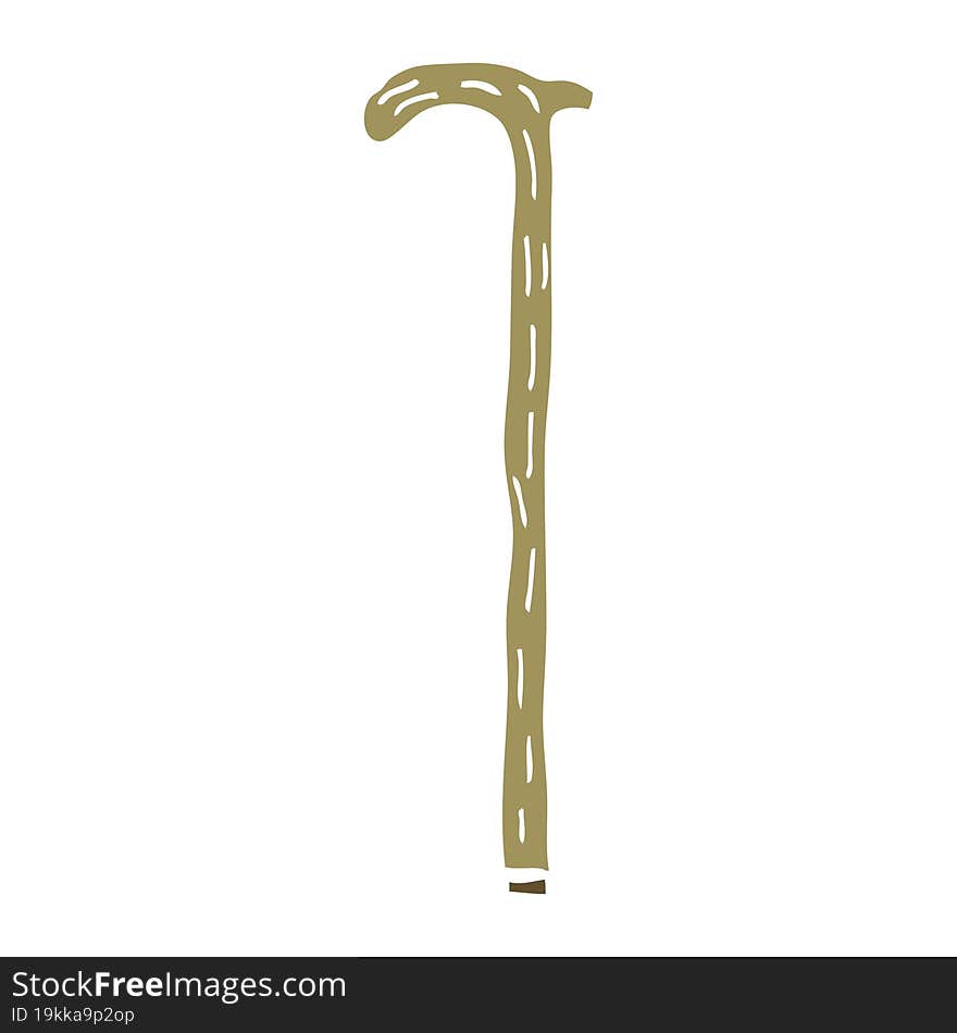 cartoon doodle walking stick