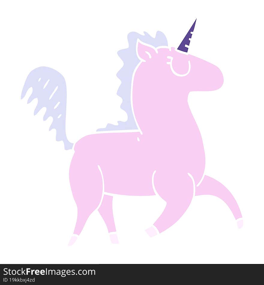 cartoon doodle unicorn