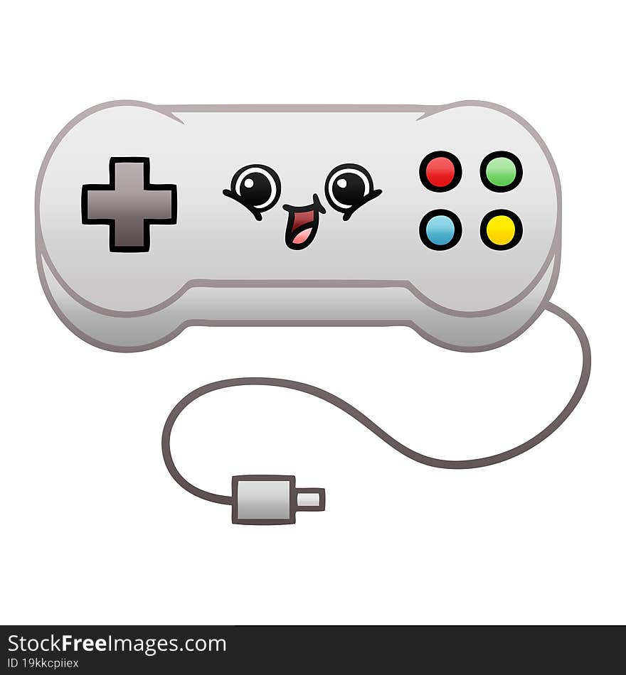 gradient shaded cartoon game controller