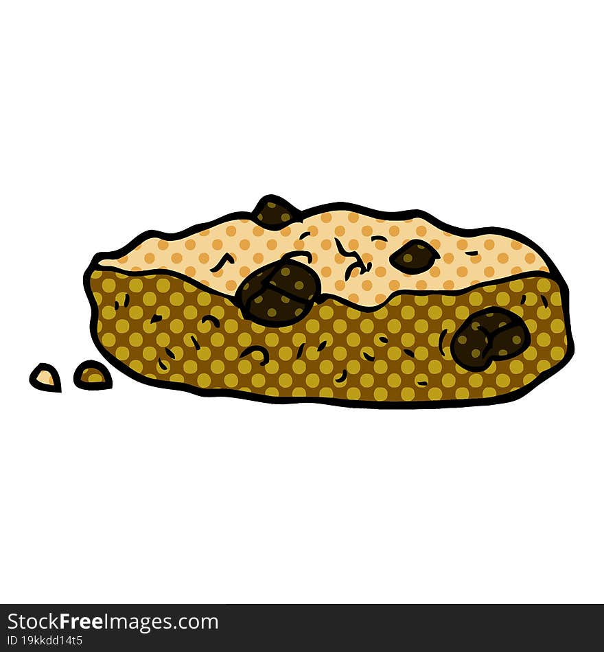 Cartoon Doodle Choclate Chip Cookie