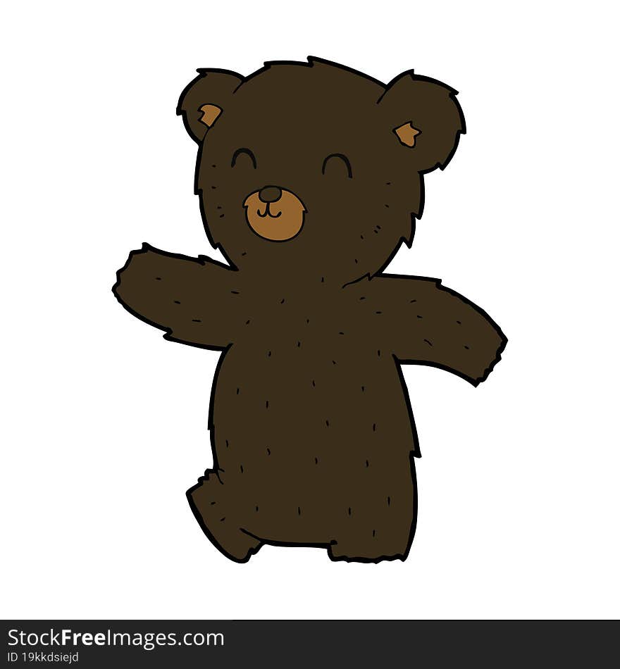 cute cartoon black bear