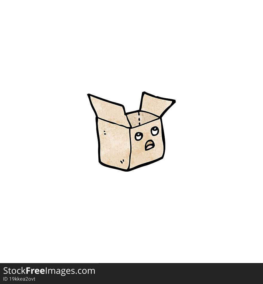 Open Box Cartoon Character