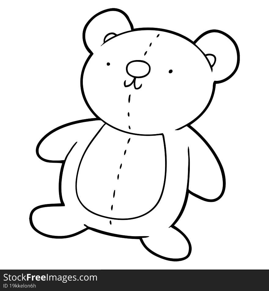 cartoon stuffed toy bear. cartoon stuffed toy bear