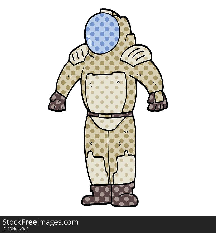 comic book style cartoon space man