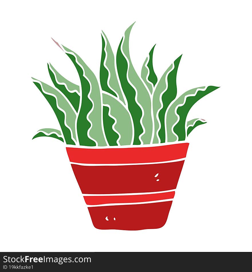 cartoon doodle house plant