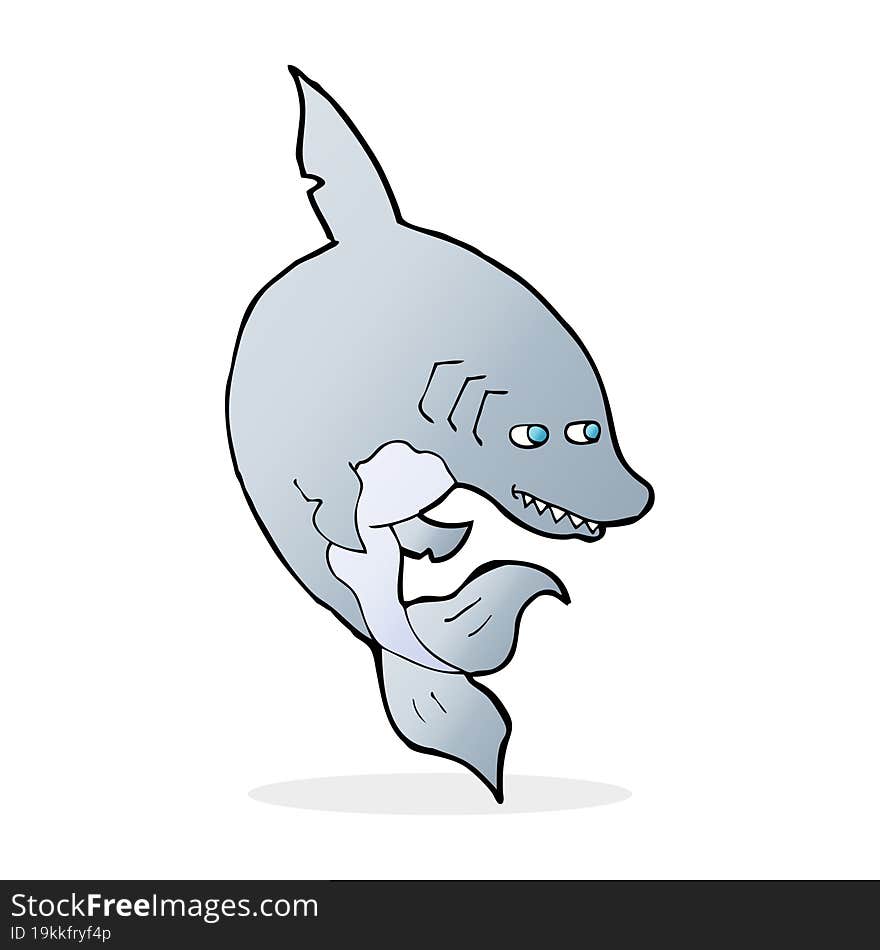 funny cartoon shark