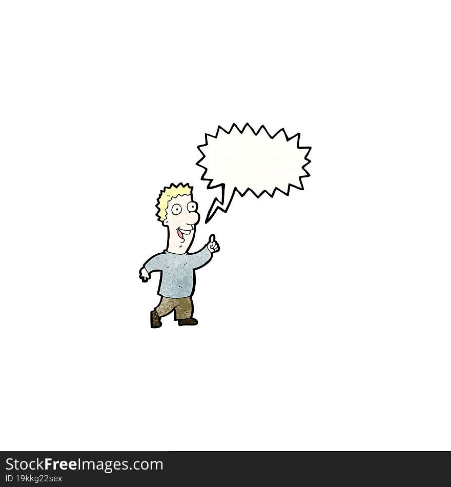 Cartoon Excited Man Talking