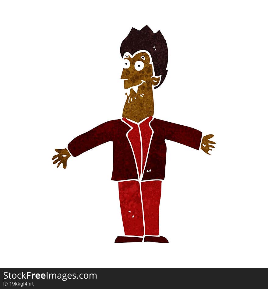 cartoon vampire man