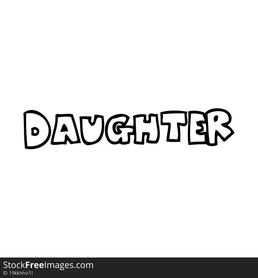 cartoon word daughter