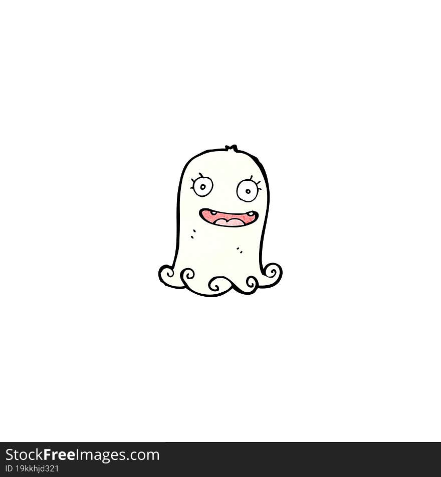 Cartoon Friendly Little Ghost