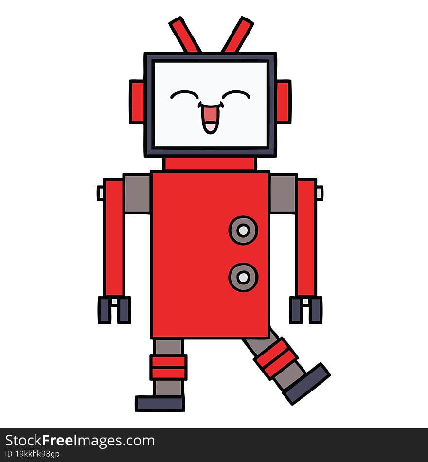 cute cartoon of a robot. cute cartoon of a robot