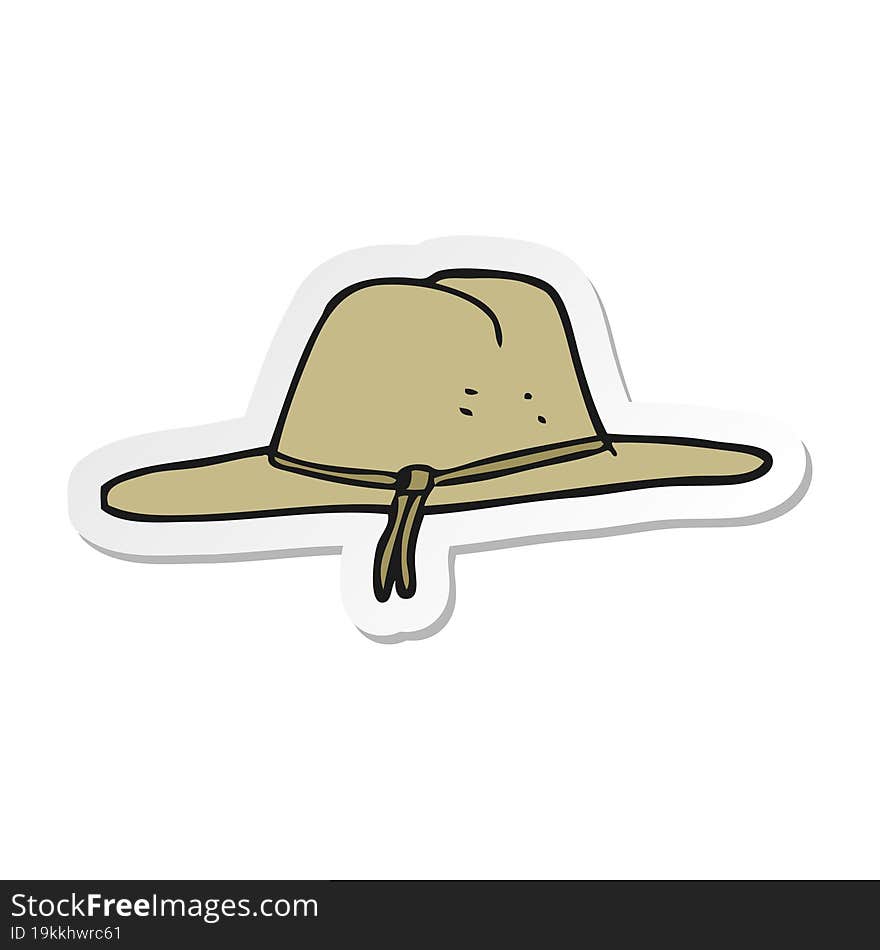 sticker of a cartoon hat