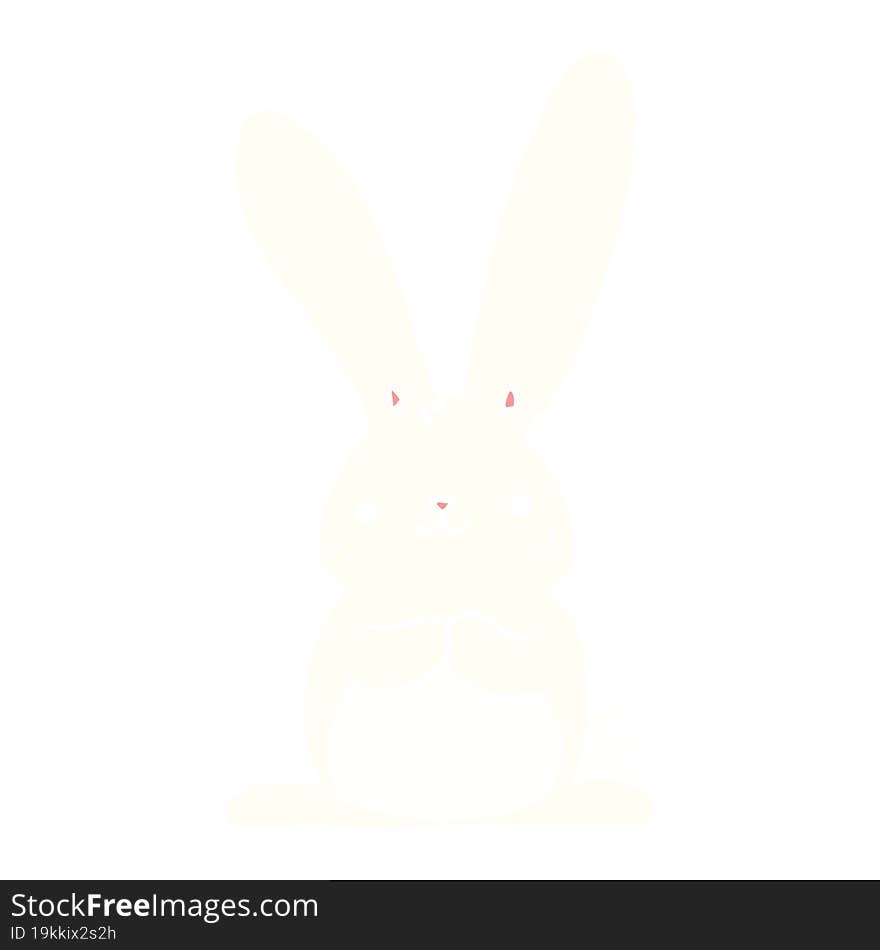 flat color style cartoon rabbit