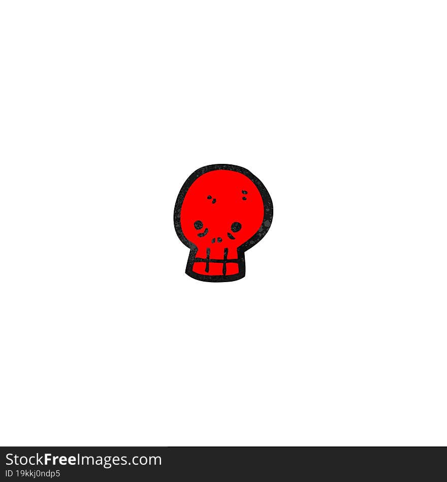 Red Skull Cartoon Symbol