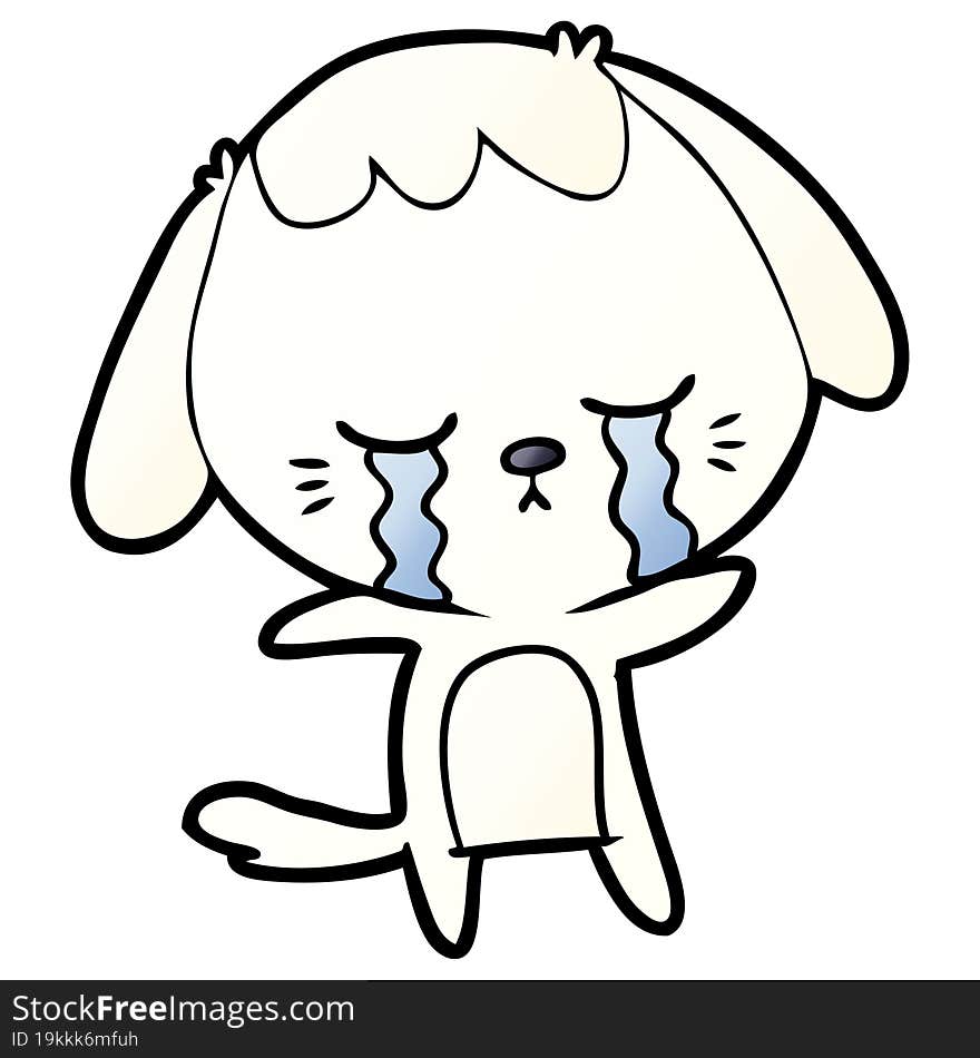 cartoon crying dog. cartoon crying dog