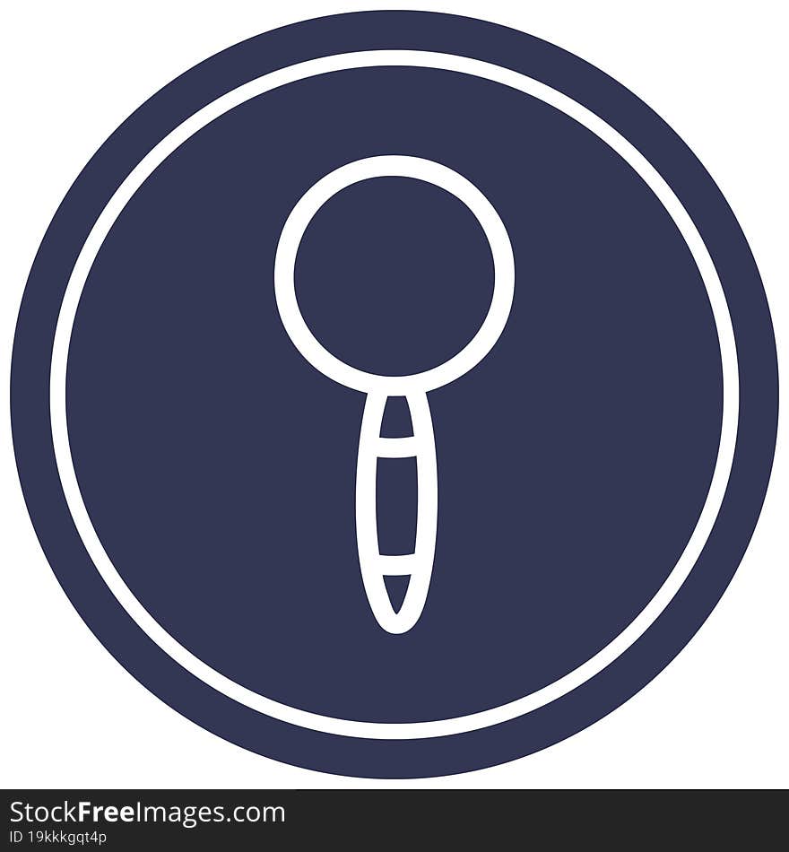 magnifying glass circular icon