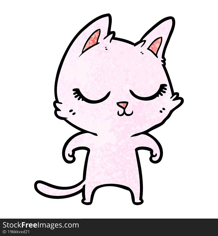 calm cartoon cat. calm cartoon cat