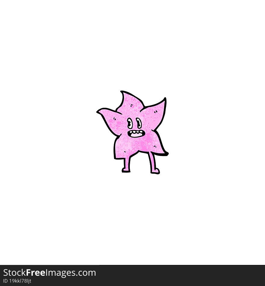 pink star cartoon character