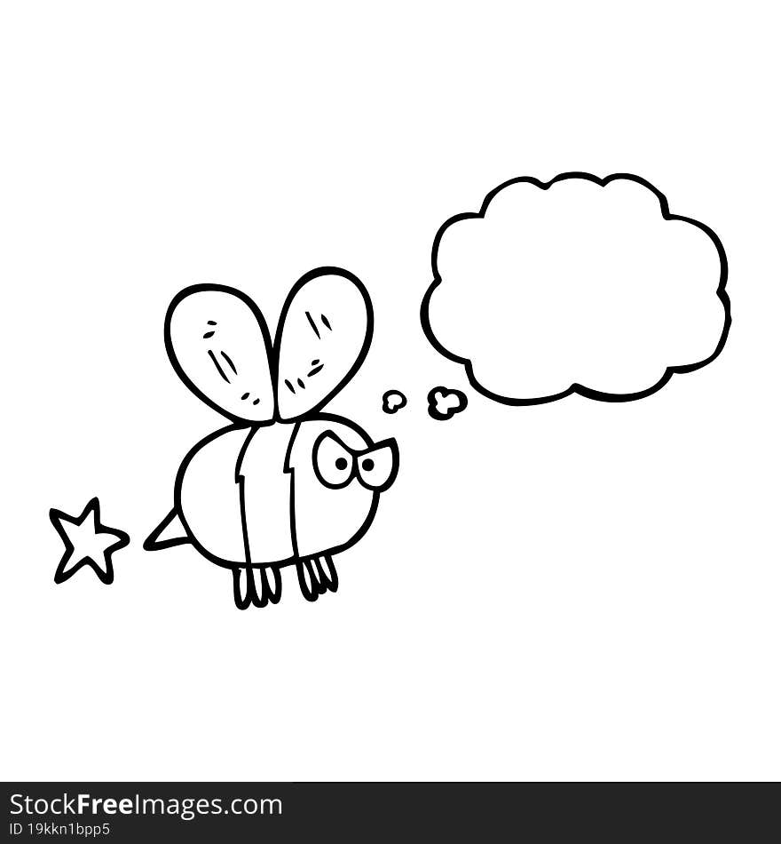 thought bubble cartoon angry bee