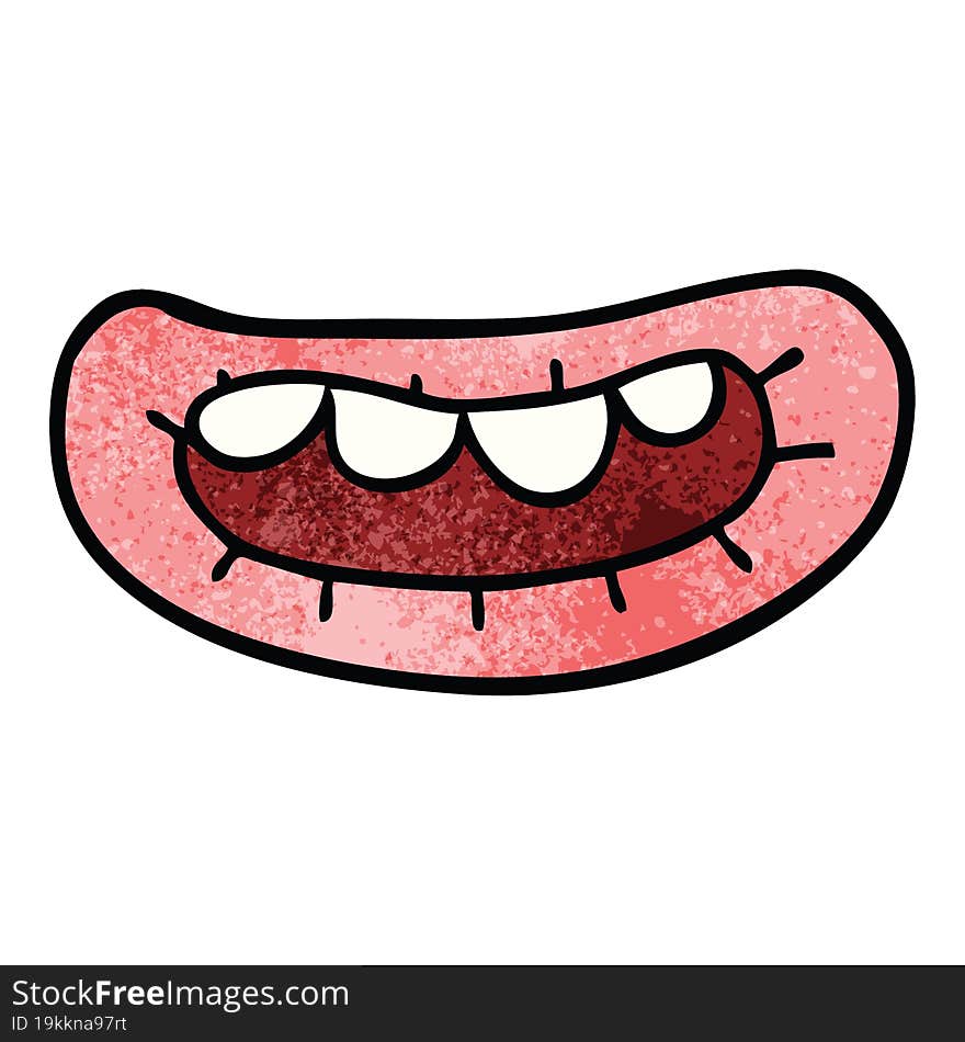 cartoon doodle mouth