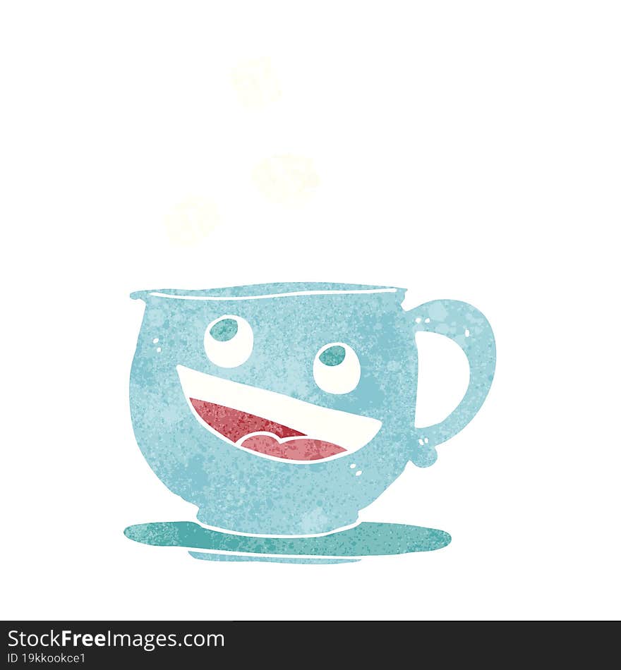 cartoon sugar lumps falling into tea cup. cartoon sugar lumps falling into tea cup