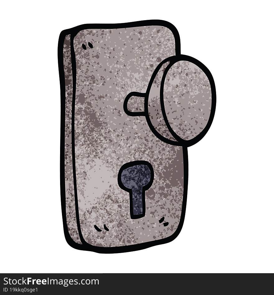 cartoon doodle door handle