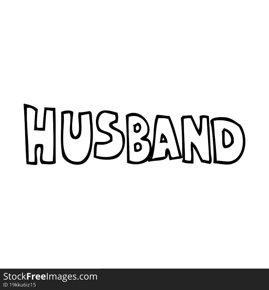 cartoon word husband