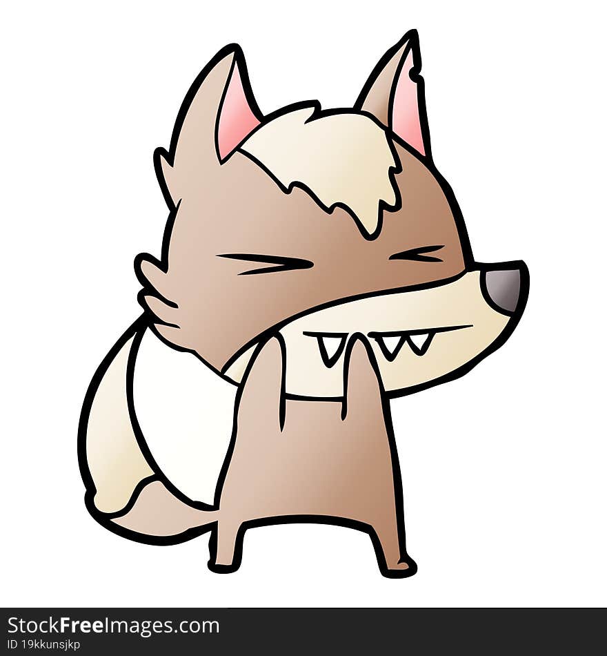 angry wolf cartoon. angry wolf cartoon