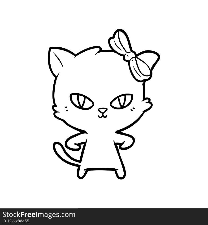 cute cartoon cat. cute cartoon cat