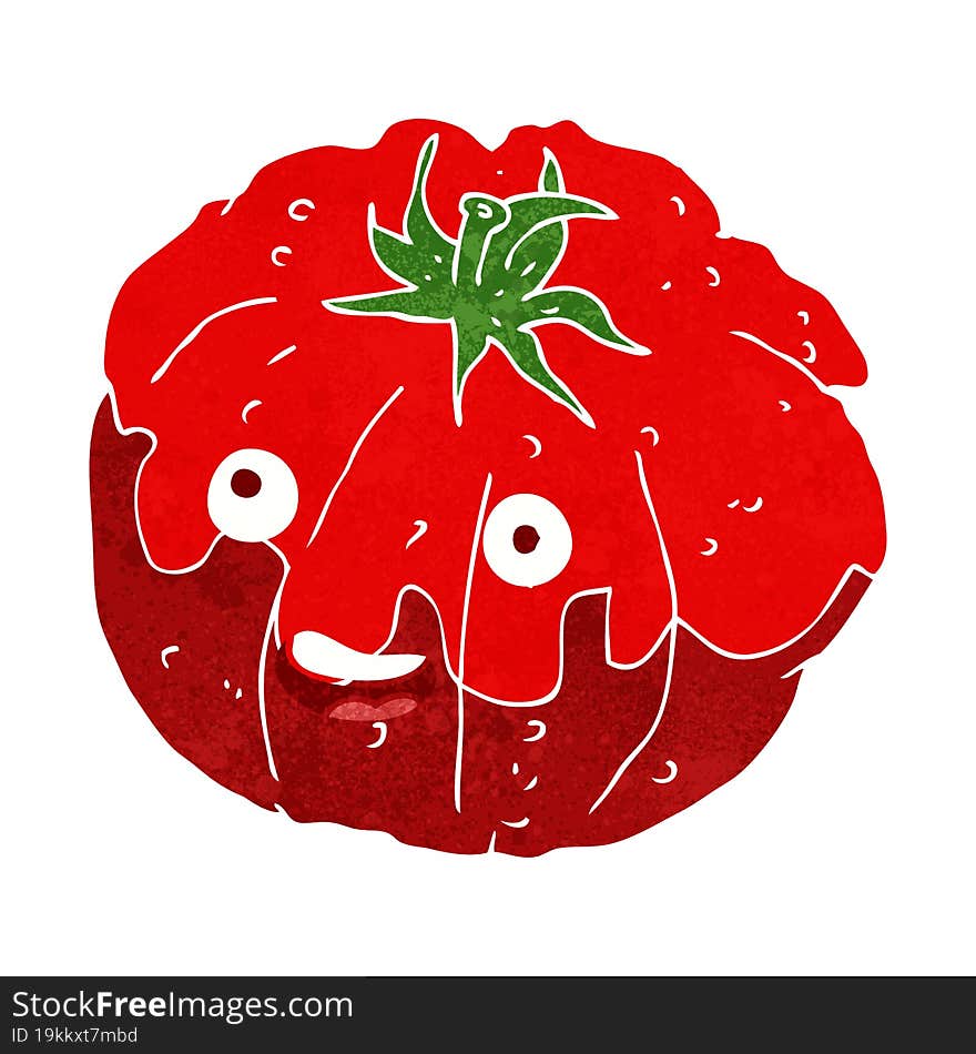 cartoon happy tomato